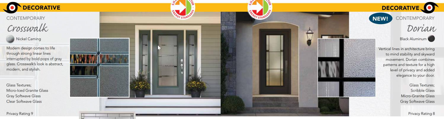 Impact door glass design example 4