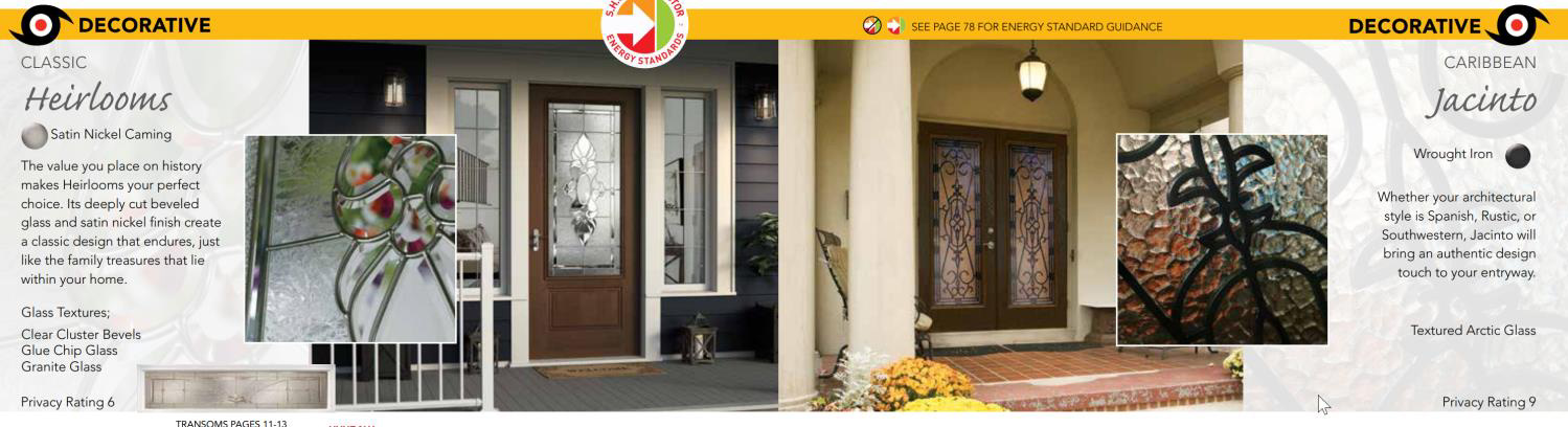 Impact door glass design example 6