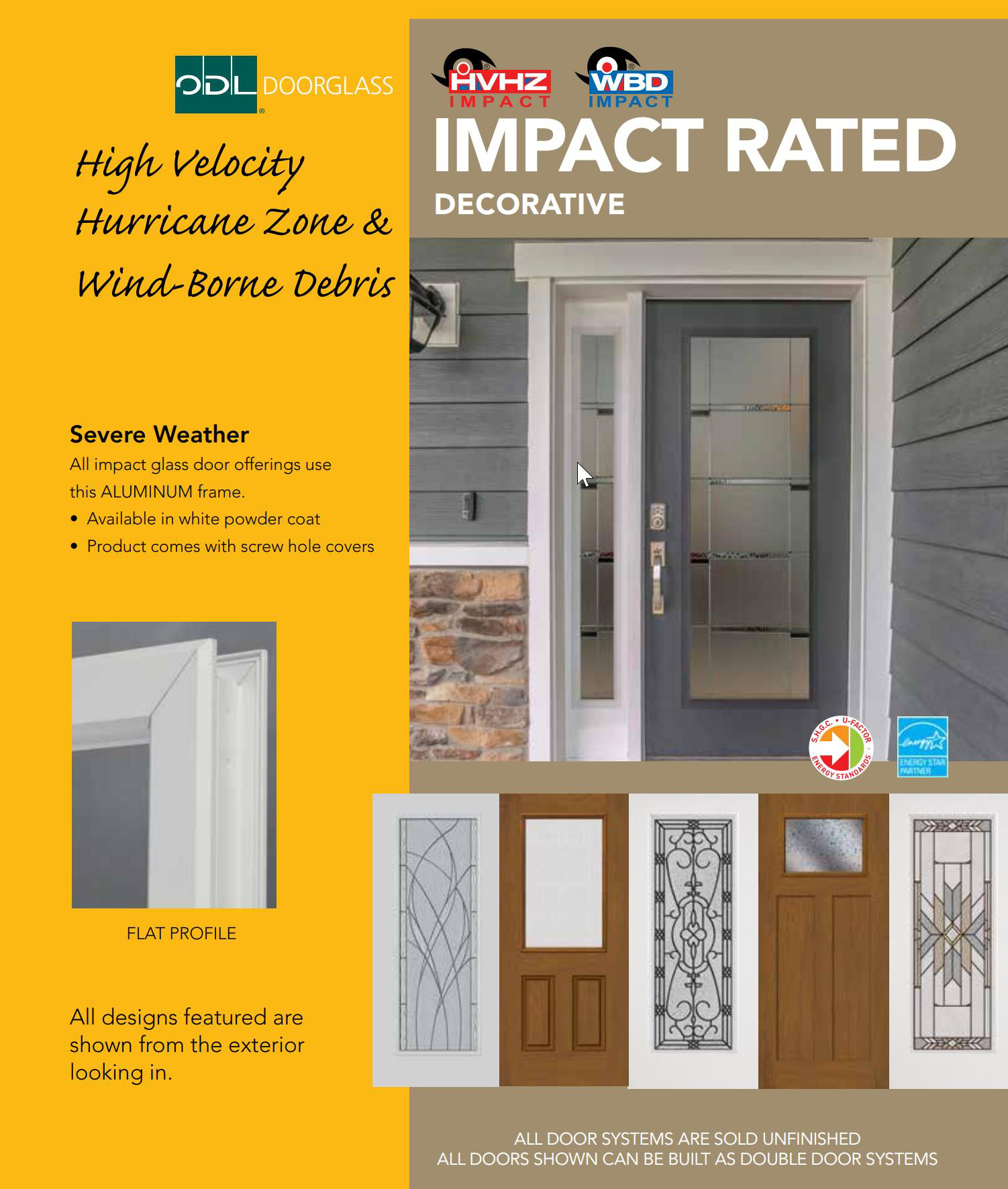 South Florida home with decorative impact doors